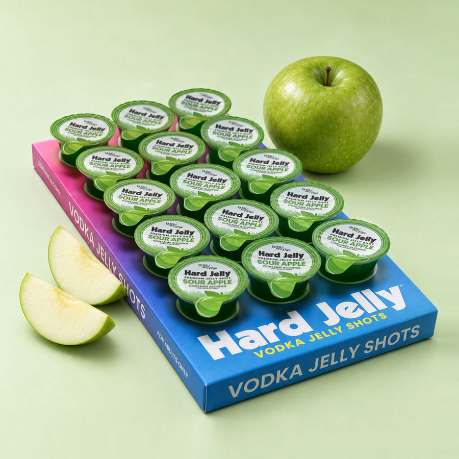 Sour Apple vodka jelly shots