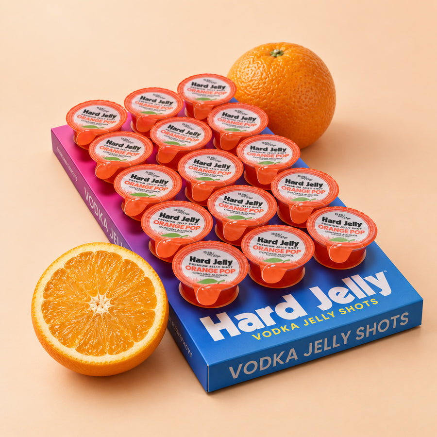 Orange Pop vodka jelly shots