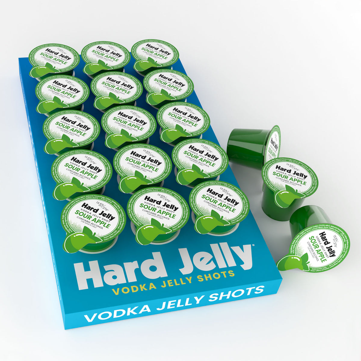 ★タイムセール★新品★Addiction ショートボード クリア Sour Apple 13.5% ABV vodka jelly x 15 shots – Hard Jelly