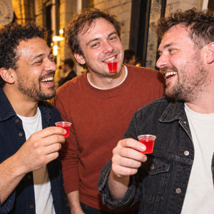 Strawberry vodka jelly shots