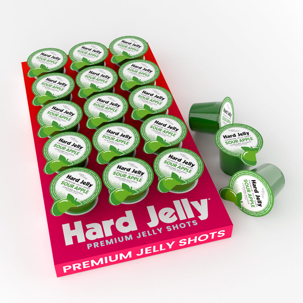 Sour Apple 13.5% ABV jelly shots