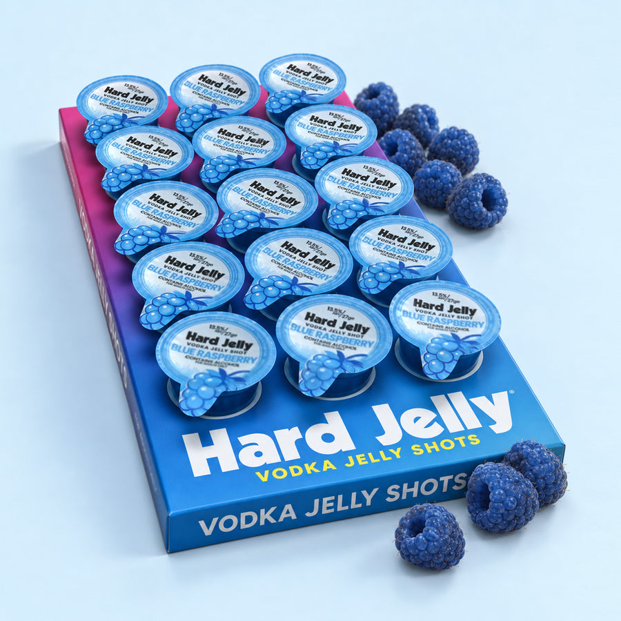 Blue Raspberry vodka jelly shots