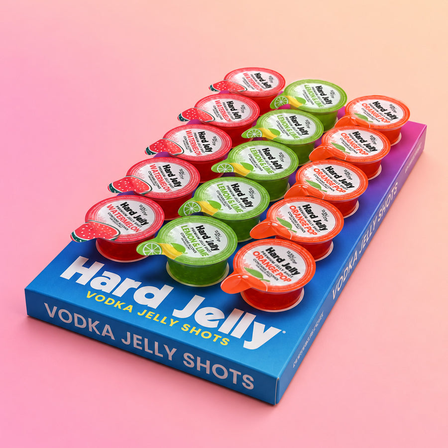 Watermelon, Lemon & Lime and Orange Pop vodka jelly shots