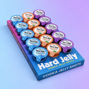 Blue Raspberry, Pineapple & Black Grape vodka jelly shots