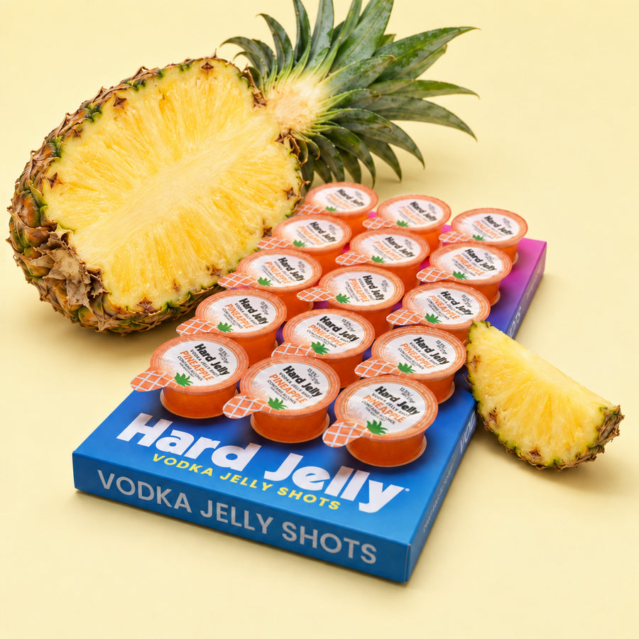 Pineapple vodka jelly shots