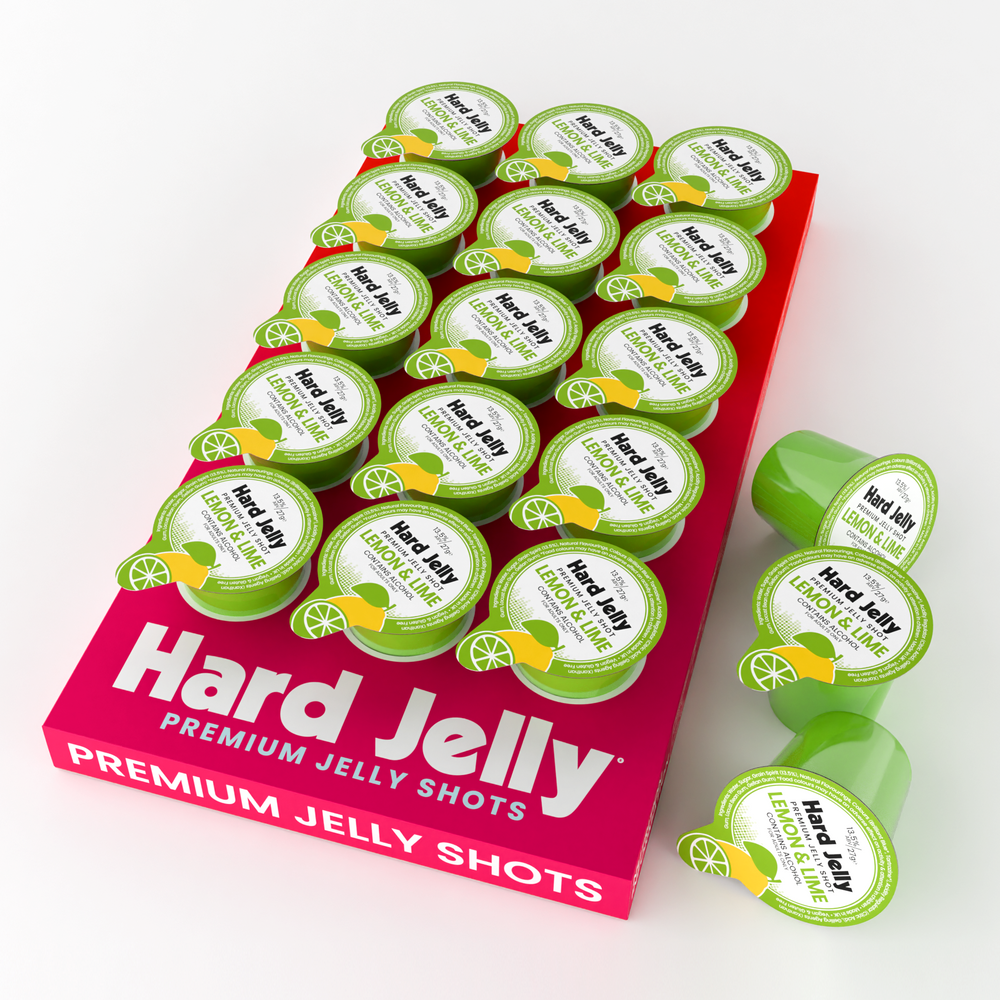 Lemon & Lime 13.5% ABV Jelly Shots (15 pots)