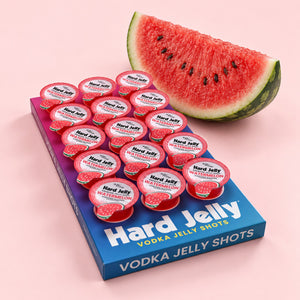 Watermelon vodka jelly shots