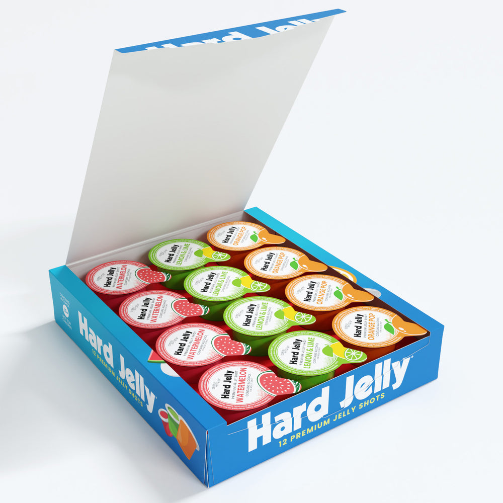 Watermelon, Lemon & Lime and Orange Pop 13.5% ABV jelly shots
